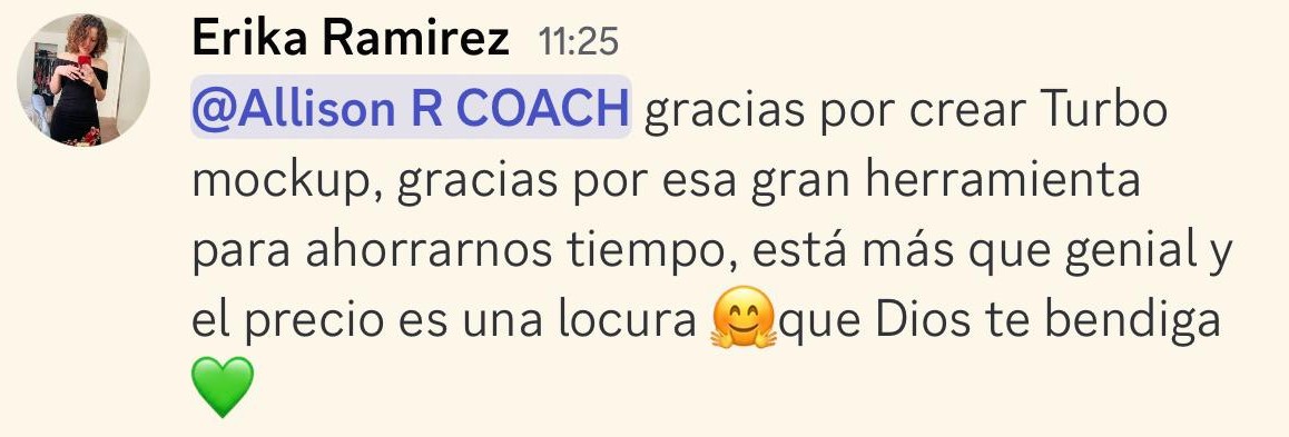 Testimonio de Erika Ramirez sobre TurboMockups